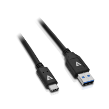 V7 - USB3.1A to USB-C Cable 1m Black kábel és adapter