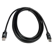 V7 USB-C apa - USB-C apa Adat és töltő kábel - Fekete (2m) kábel és adapter