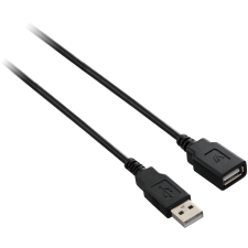 V7 USB Hosszabbító Fekete 1.8m V7E2USB2EXT-1.8M kábel és adapter