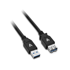 V7 V7U3.0EXT-2M-BLK-1E USB 3.0 A apa - USB 3.0 A anya Kábel 2m - Fekete kábel és adapter