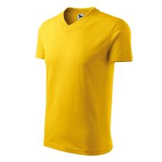  V-neck póló unisex sárga S