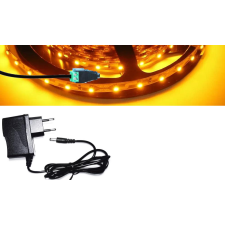 V-tac 10m hosszú 14Wattos, kapcsoló nélküli, adapteres sárga LED szalag (600db 2835 SMD LED) világítás