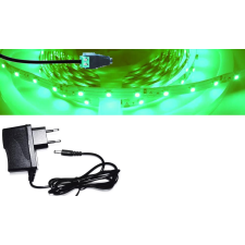 V-tac 10m hosszú 14Wattos, kapcsoló nélküli, adapteres zöld LED szalag (600db 2835 SMD LED) világítás