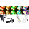 V-tac 10m hosszú 27Wattos, 1 zónás FUT088 RF távirányítós, adapteres RGB-WW LED szalag (600db 5050 SMD LED)