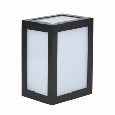 V-tac 12W kültéri, fekete, szögletes fali LED lámpa hideg fehér - SKU 8342 kültéri világítás