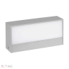 V-tac 12W LED fali / ajtó lámpa szürke 6500K IP65 - 218244