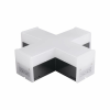V-tac 12W X alakú csatlakozó NEWLINE lineáris lámpatesthez, fekete, természetes fehér  - SKU 10140