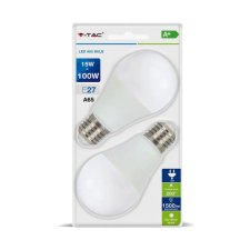 V-tac 15W E27 hideg fehér LED égő csomag (2 db) - SKU 7302 izzó