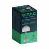 V-tac 1W króm színű asztali akkumulátoros LED lámpa akril búrával, CCT - SKU 7939