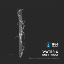 V-tac 23W lineáris fali LED lámpa, 141cm, antracit, meleg fehér - SKU 10438 kültéri világítás