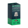 V-tac 2.4W nikkelezett homok színű, érintéssel vezérelhető akkumulátoros LED lámpa, CCT - SKU 10327