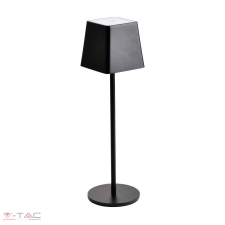 V-tac 2W fekete LED újratölthető asztali lámpa 3000K - 7692 világítás