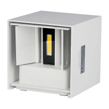 V-tac 6W kültéri, fehér, szögletes, fali LED lámpa természetes fehér - SKU 7088 kültéri világítás