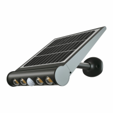 V-TAC 8in1 napelemes 8W LED lámpa, mozgásérzékelővel, meleg fehér - SKU 6844 kültéri világítás