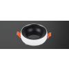 V-tac beépíthető GU10 LED spot lámpa keret, fehér, fekete belsővel, kerek lámpatest - 6694