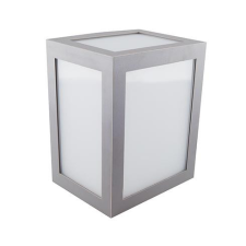 V-tac Cube oldalfali dekor lámpatest, 12W, szürke, természetes fehér kültéri világítás