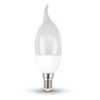 V-tac E14 LED lámpa (4W/200°) Gyertya láng - meleg fehér