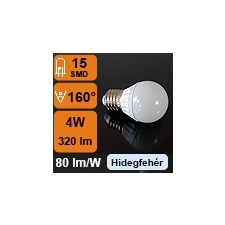 V-tac E27 LED lámpa (4W/160°) Kisgömb - hideg fehér izzó