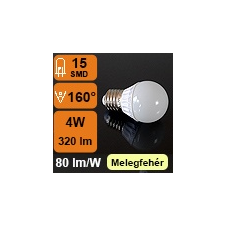 V-tac E27 LED lámpa (4W/160°) Kisgömb - meleg fehér izzó