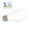 V-tac E27 LED lámpa (9W/200°) Körte Smart - hideg fehér, kapcsolóval dimmelhető Kifutó!