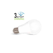 V-tac E27 LED lámpa (9W/200°) Körte Smart - hideg fehér, kapcsolóval dimmelhető Kifutó! izzó