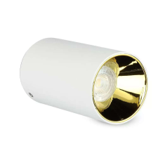 V-tac GU10 LED falon kívüli lámpatest, fehér+arany - SKU 8591 világítási kellék