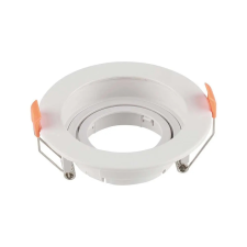 V-tac GU10 LED műanyag spotlámpa keret, fehér billenthető lámpatest - SKU 6658 világítás