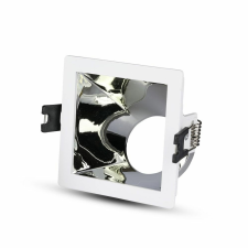 V-tac GU10 LED spotlámpa keret, fehér+króm fix lámpatest - SKU 3168 világítás