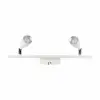  V-TAC kétfejű 9W beltéri fehér fali LED lámpa, meleg fehér, 90 Lm/W - SKU 218266