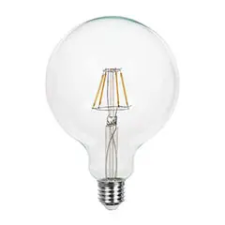 V-tac LED lámpa E27 Filament (10W/300°) G125 - meleg fehér izzó