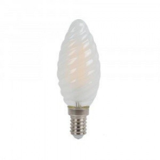V-tac LED lámpa , égő , izzószálas hatás , gyertya , csavart , E14 foglalat , 4 Watt , hideg... világítás
