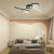 V-tac LED mennyezeti lámpa 7004, 24W, 2560lm, meleg fény, IP20, fekete, V-TAC