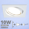 V-tac LED spot szett: fehér bill. keret, négyzet + 10 Wattos, hideg fehér GU10 LED lámpa + GU10 csatlakozó (kettesével rendelhető)