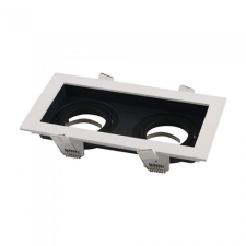 V-tac Pontos mennyezeti lámpatest 2xGU10 négyzet, fehér/fekete VT-886 V-TAC világítás