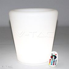 V-tac RGB LED-es kaspó fehér 28 cm IP54 - 40181 bútor