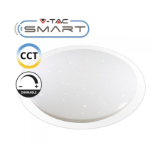 V-tac Smart mennyezeti lámpa, szabályozható színhőmérséklet távirányítóval átlátszó szegéllyel 40W/120° világítás