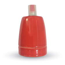 V-tac Színes porcelán foglalat E27 piros villanyszerelés