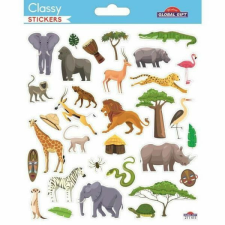  Vadállatos papír matrica - 19x15 cm - Global Gift matrica