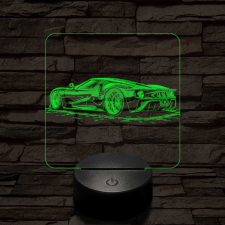  Vagány sportkocsi 7 színű valósághű 3D led lámpa világítás