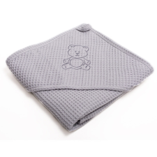  Vaganza fürdõlepedõ Waffle 70X70cm szürke hímzett maci babatörülköző, kifogó