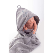 Vaganza Fürdőlepedő hímzett 110×110 - Szürke/Kacsa babatörülköző, kifogó