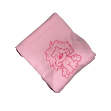 Vaganza Hímzett 2 Rétegű Pamut Takaró 70x90 cm - Rózsaszín Oroszlán babaágynemű, babapléd