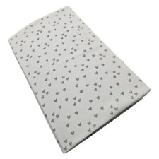 Vaganza Pamut strech lepedő 70x120cm - Szürke Szívecske babaágynemű, babapléd