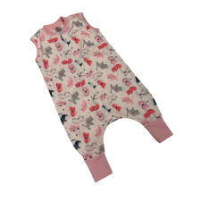 Vaganza Pamut Tipegő Hálózsák - Fehér/Rózsaszín Macskás 110 hálózsák, pizsama