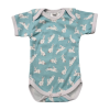 Vaganza Rövid ujjú, békanyakú body - Zöld Ugró nyuszi/50 (Több méret)