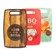 [] Vágódeszka - "BBQ" 3 féle design - 37 x 23 cm konyhai eszköz