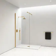  Valencia Walk-in .||. Gold zuhanyfal 100, 200cm, 6mm, NANO kád, zuhanykabin