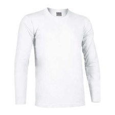 Valento TIGER, unisex hosszú ujjú pamut póló, White-M férfi póló