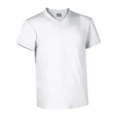 Valento TOP, unisex V-nyakú pamut póló, White-L