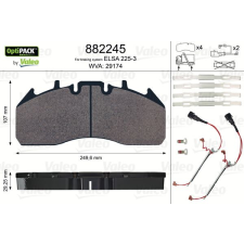 Valeo fékbetétkészlet, tárcsafék VALEO 882245 autóalkatrész